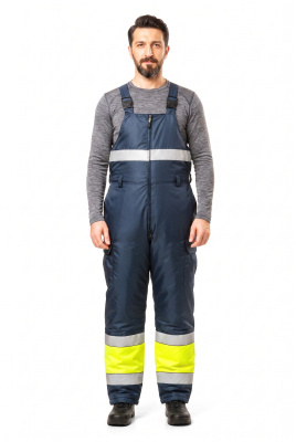 Костюм сигнальный на утепляющей прокладке мужской 3 кл (куртка+пк) IV пояс,желтого цвета, мод.СИГ.8
